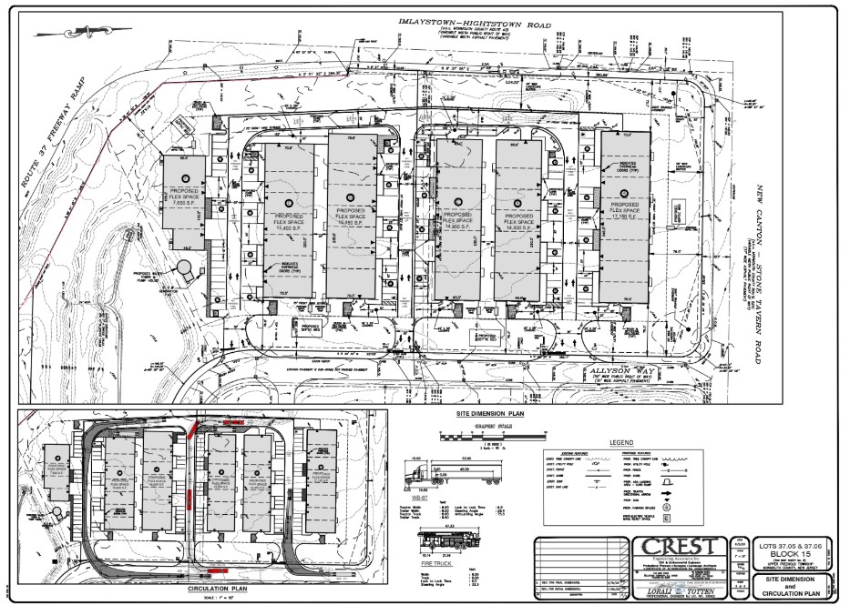 Approved Flex/Industrial site:  $33.53sf – 195, Upper Freehold